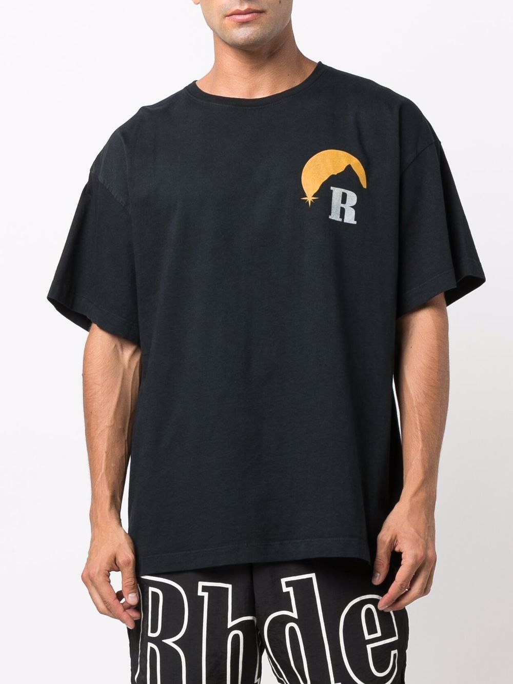 RHUDE Moonlight T-Shirt Black - MAISONDEFASHION.COM