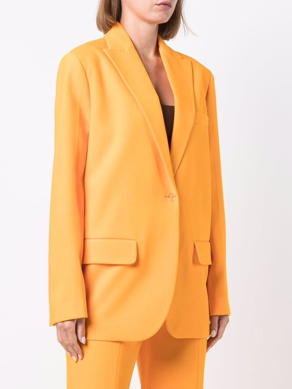 OFF-WHITE WOMEN Crepe Tomboy Jacket Orange - MAISONDEFASHION.COM