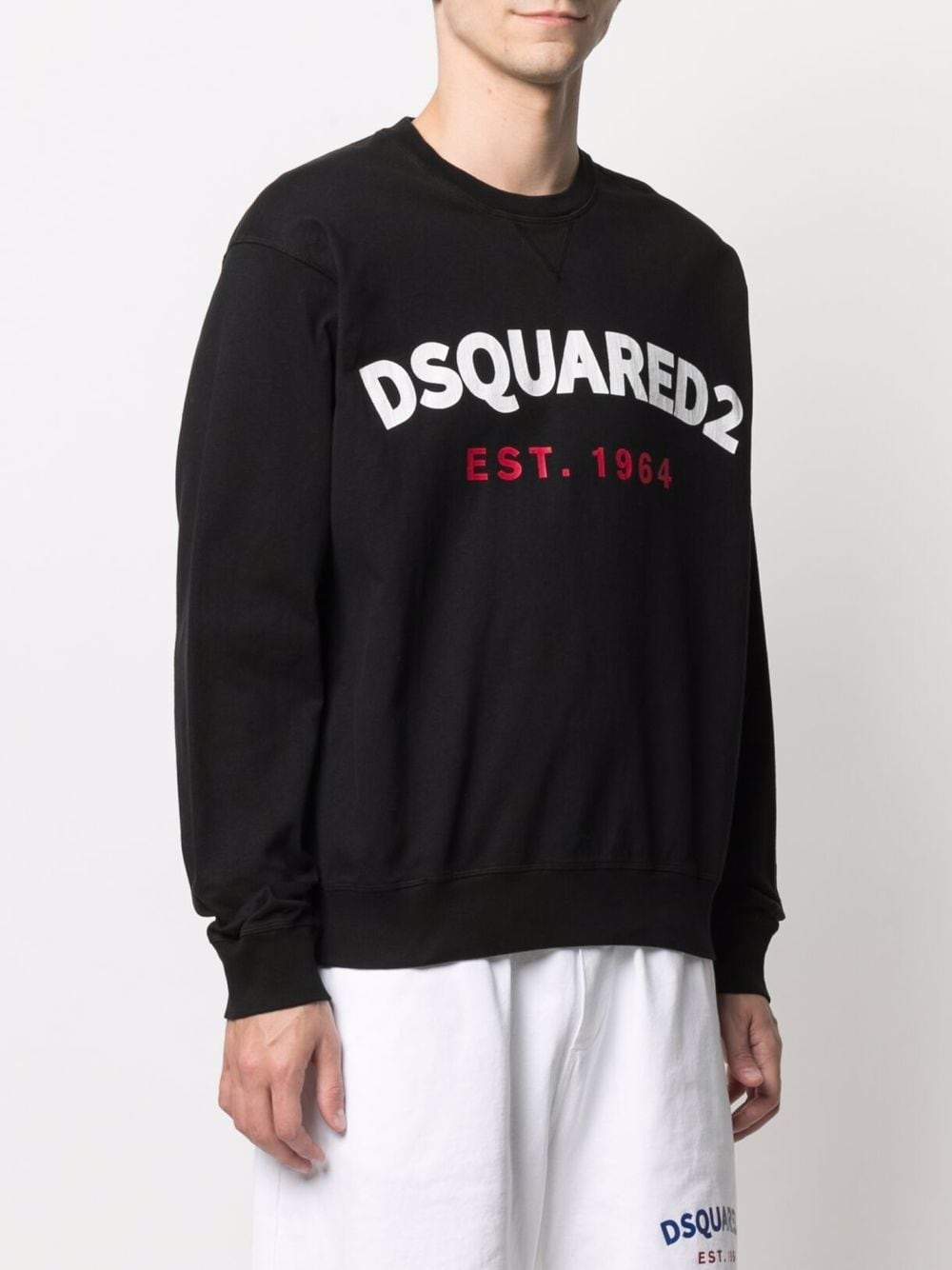 DSQUARED2 Logo Sweatshirt Black - MAISONDEFASHION.COM