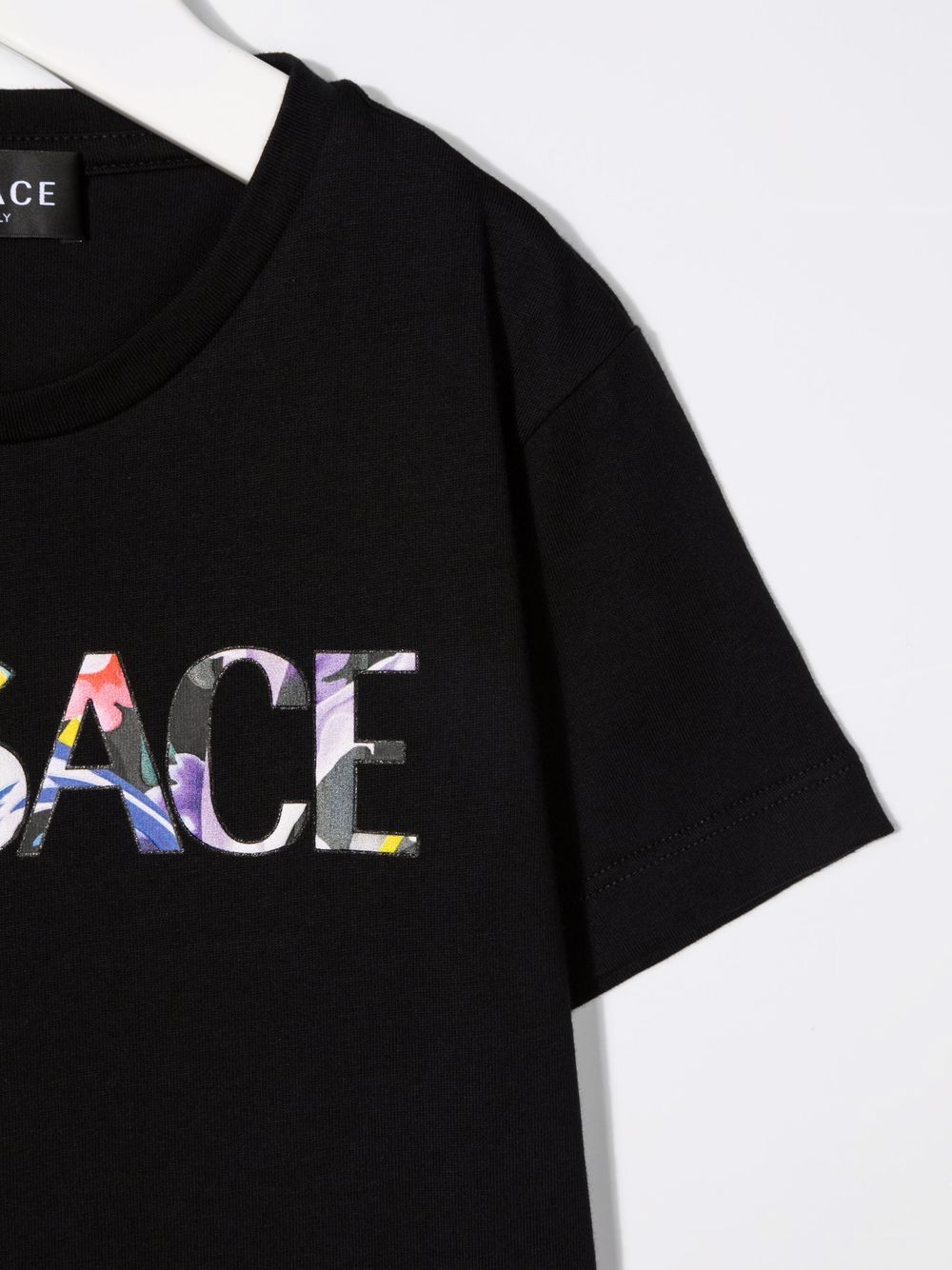 VERSACE KIDS logo-print T-shirt Black - MAISONDEFASHION.COM