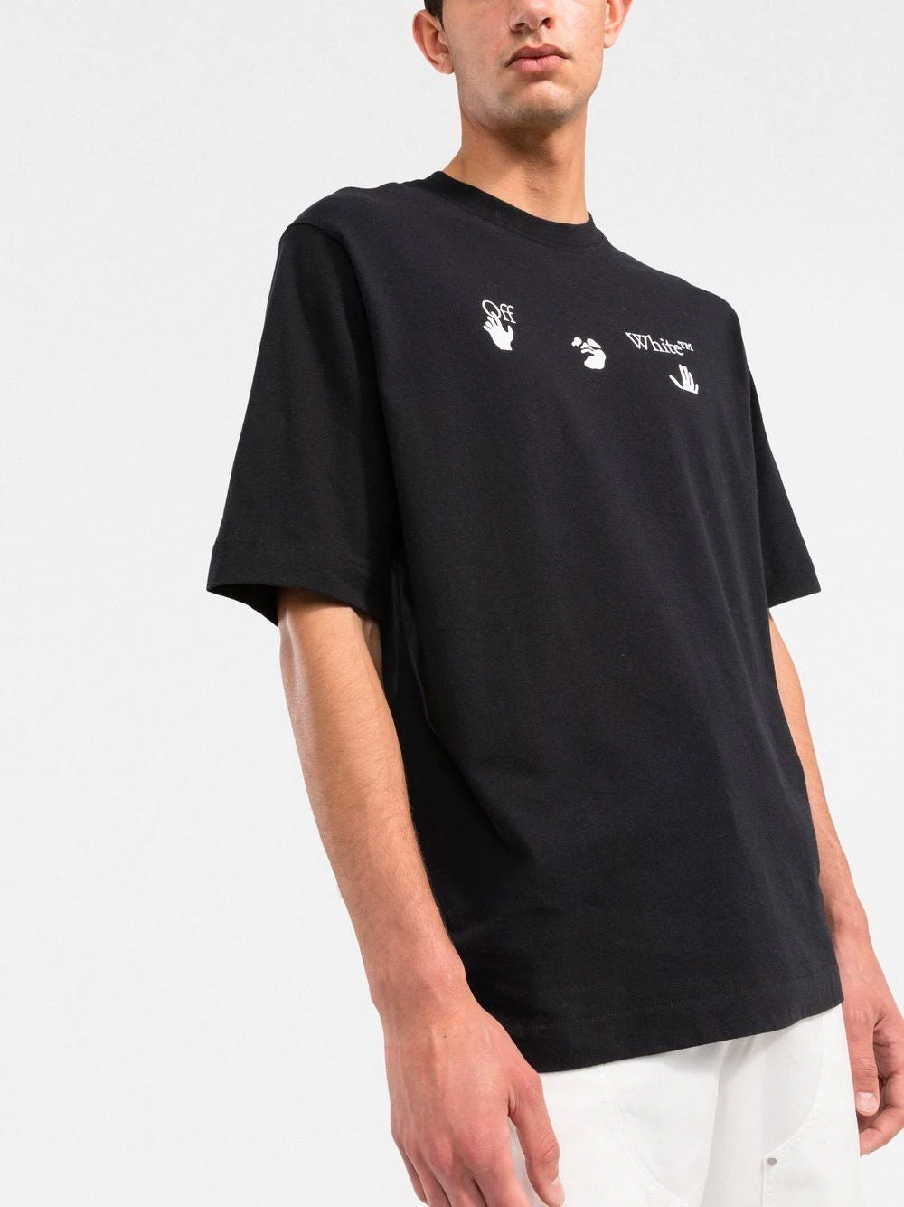 OFF-WHITE Big Logo Skate T-Shirt Black - MAISONDEFASHION.COM