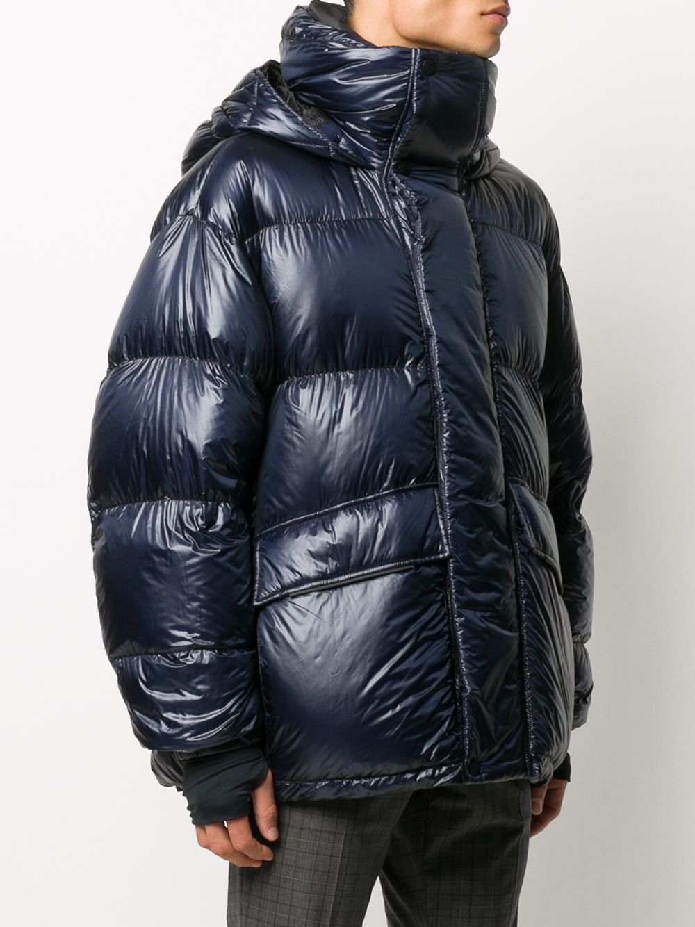 MONCLER GRENOBLE velcro logo puffer jacket navy - Maison De Fashion 