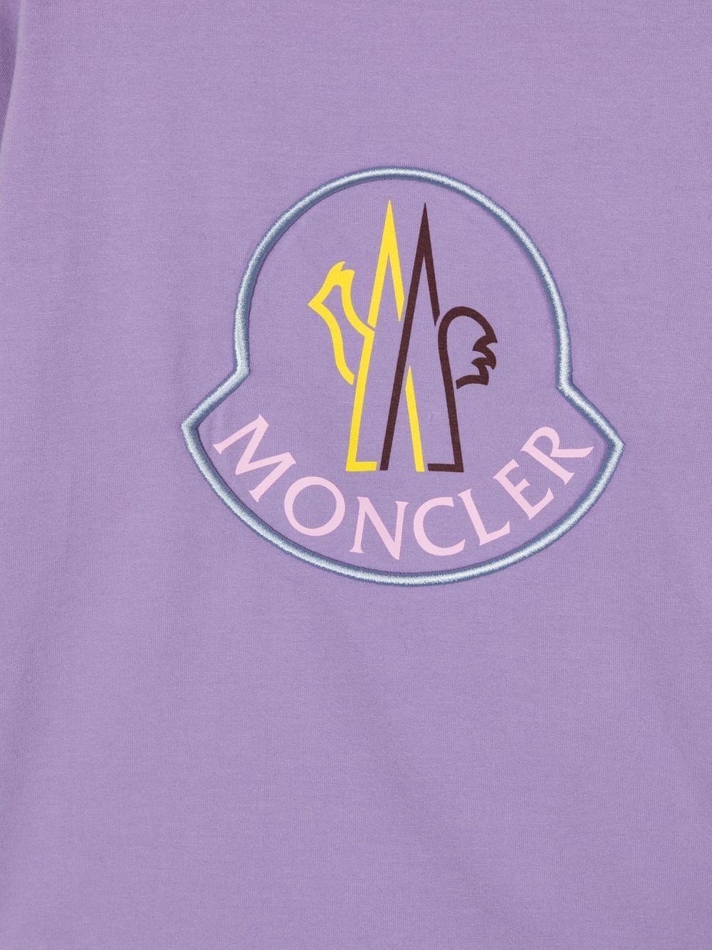 MONCLER BABY Logo T-Shirt Milk Lilac - MAISONDEFASHION.COM