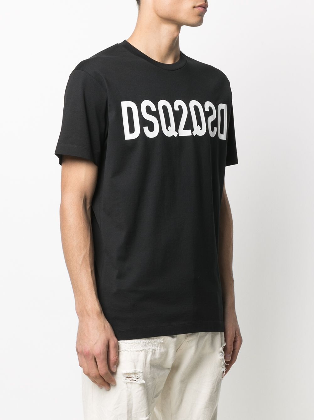 DSQUARED2 DSQ Logo T-Shirt Black - MAISONDEFASHION.COM