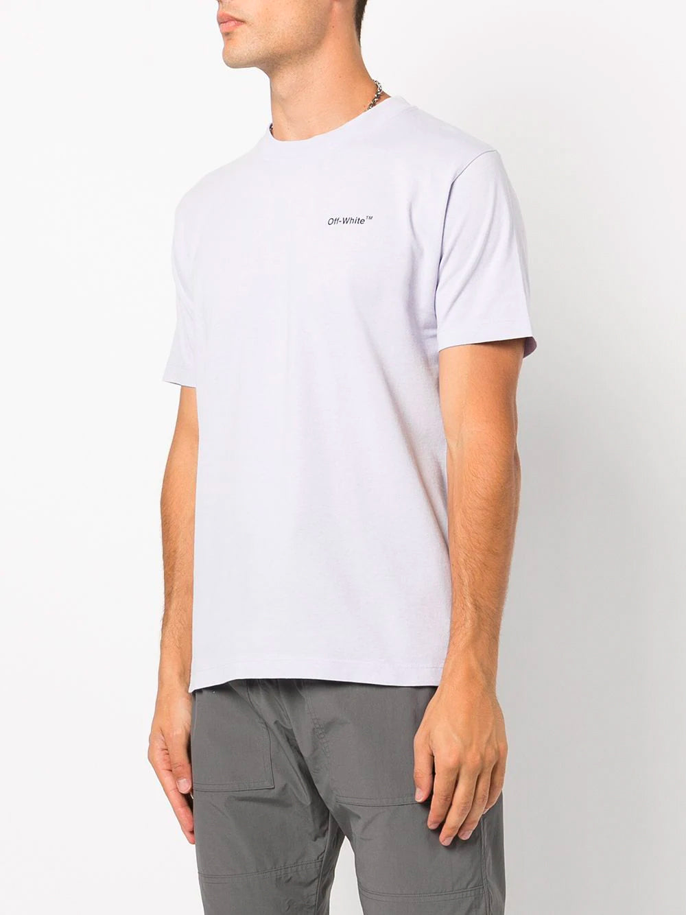 OFF-WHITE Caravaggio Arrow Slim T-Shirt Lilac - MAISONDEFASHION.COM