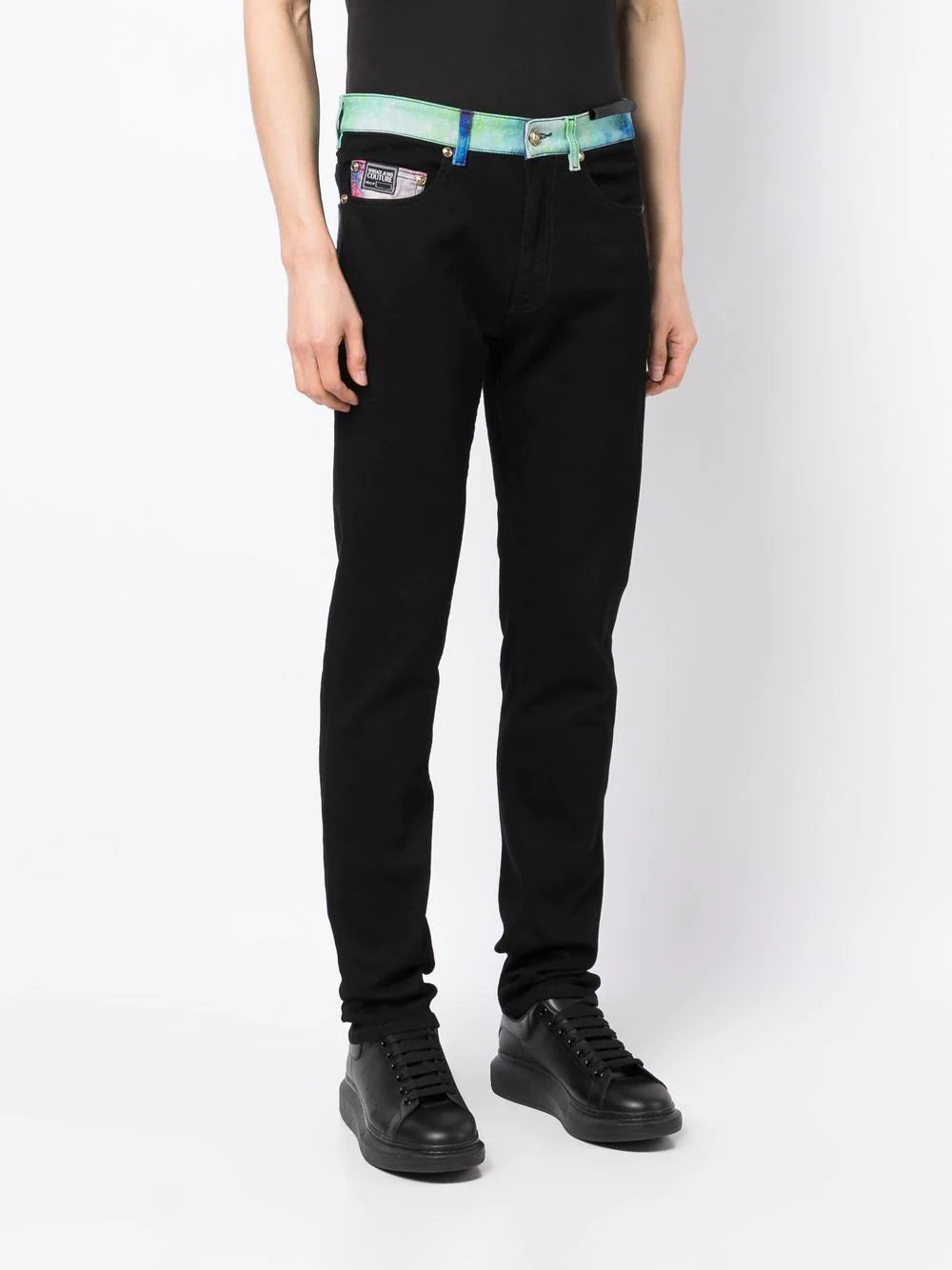 VERSACE Galaxy Logo Jeans Black - MAISONDEFASHION.COM