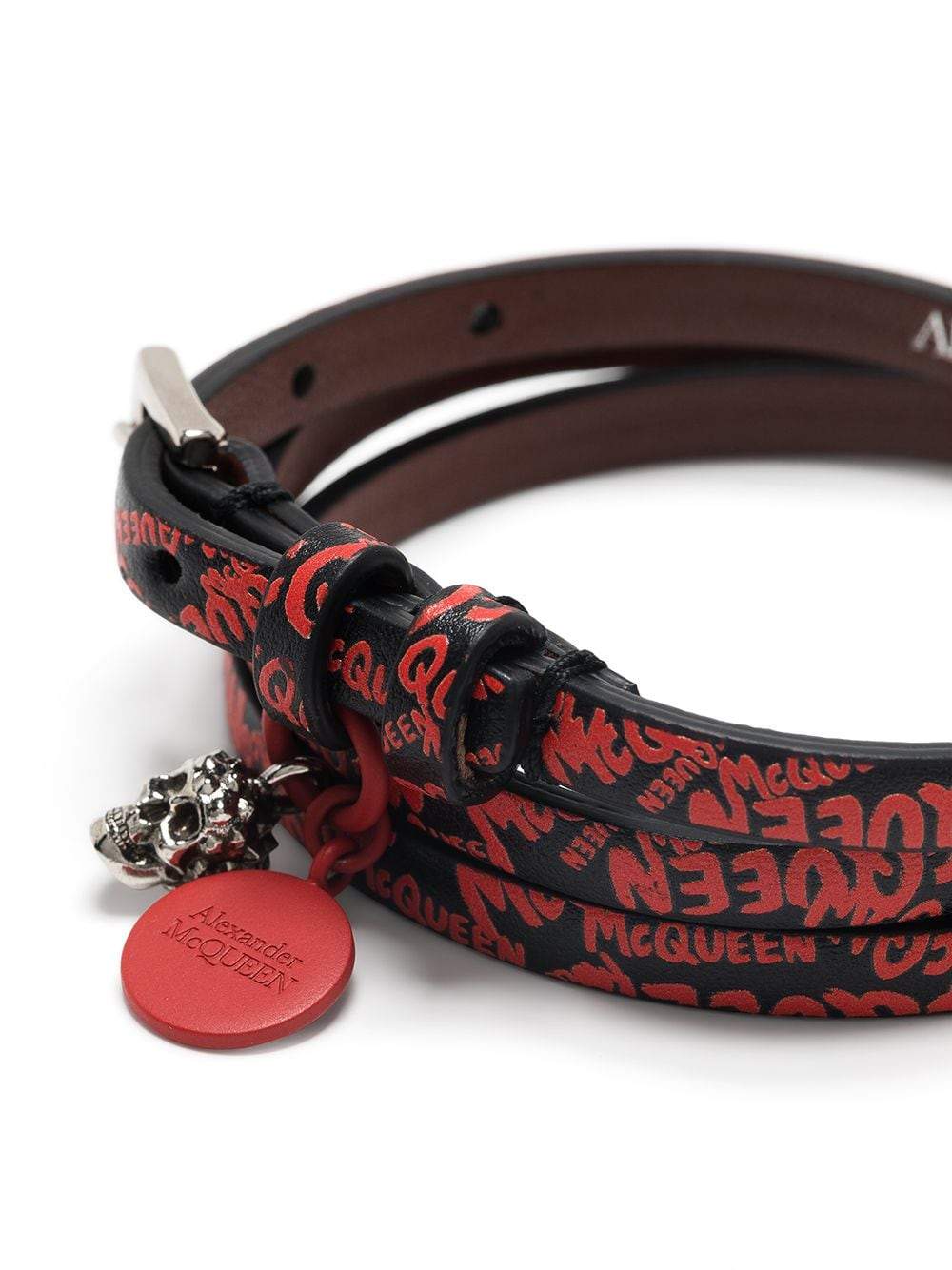 ALEXANDER MCQUEEN  Skull Graffiti Print Bracelet - Maison De Fashion 