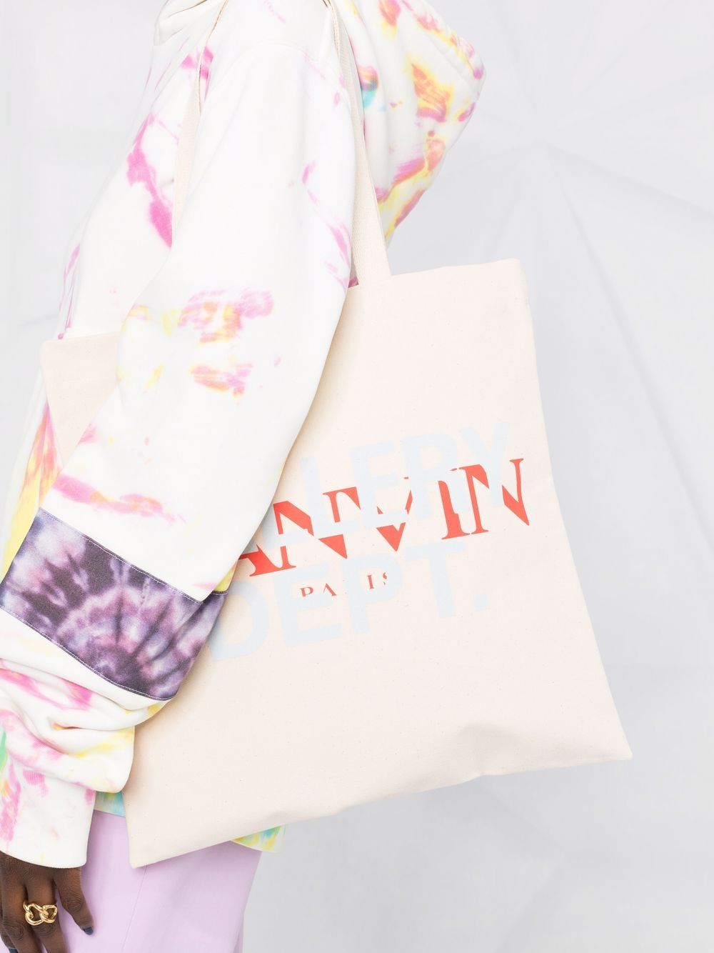 LANVIN X GALLERY DEPT. Logo Tote Bag Part 2 Beige - MAISONDEFASHION.COM