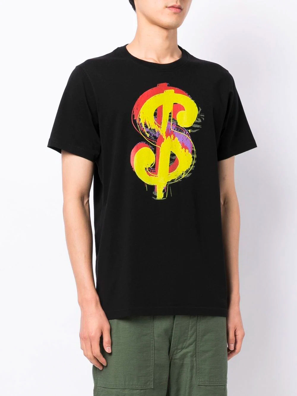 MAHARISHI Maha Warhol Dollar Sign T-Shirt Black - MAISONDEFASHION.COM