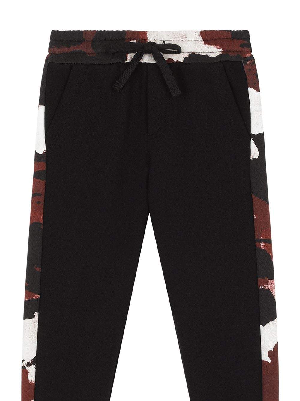 DOLCE & GABBANA KIDS Camouflage Print Track Pants Black - MAISONDEFASHION.COM