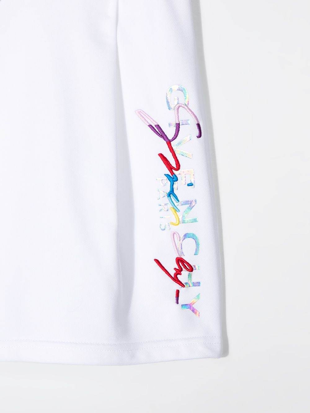 GIVENCHY KIDS Logo-print knitted skirt White - MAISONDEFASHION.COM