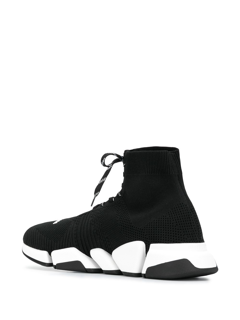 BALENCIAGA Speed 2.0 Lace-Up Sneaker Black/White - Maison De Fashion 