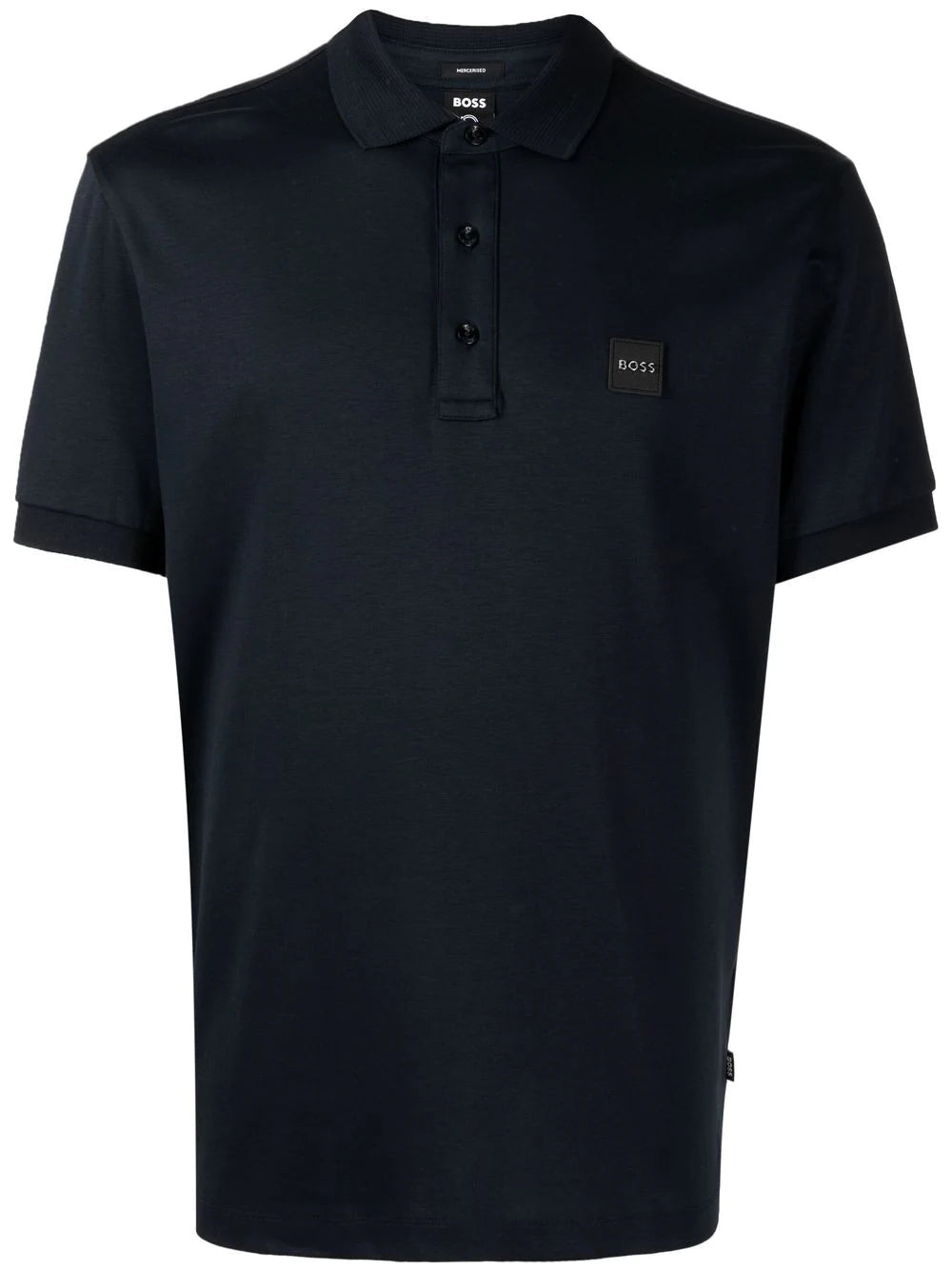 BOSS Logo-print Polo Shirt Dark Blue - MAISONDEFASHION.COM