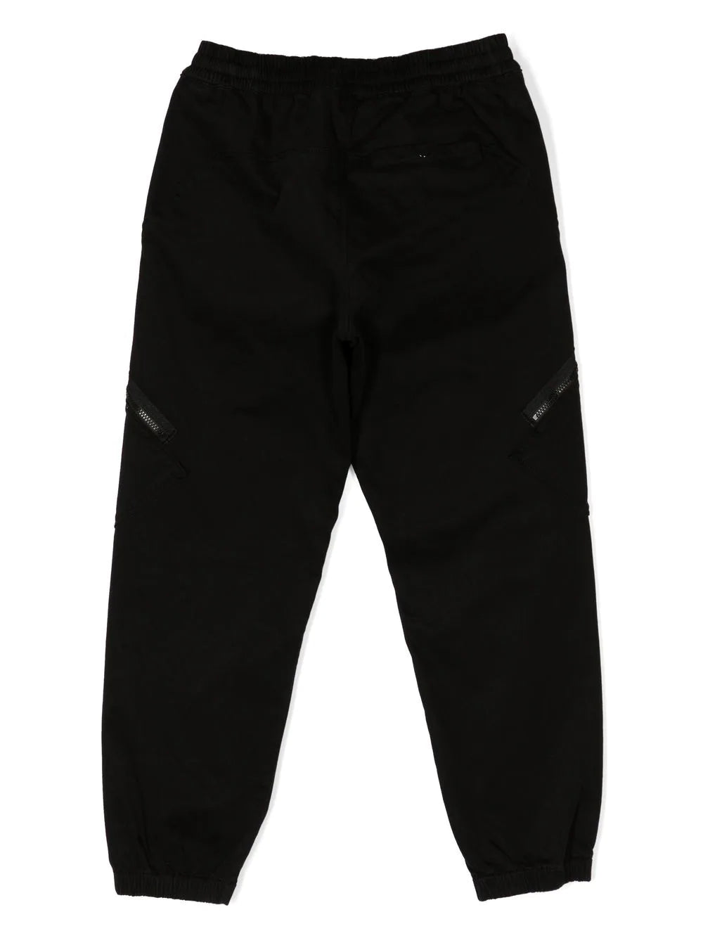 C.P COMPANY KIDS Logo-patch Detail Trousers Black - MAISONDEFASHION.COM