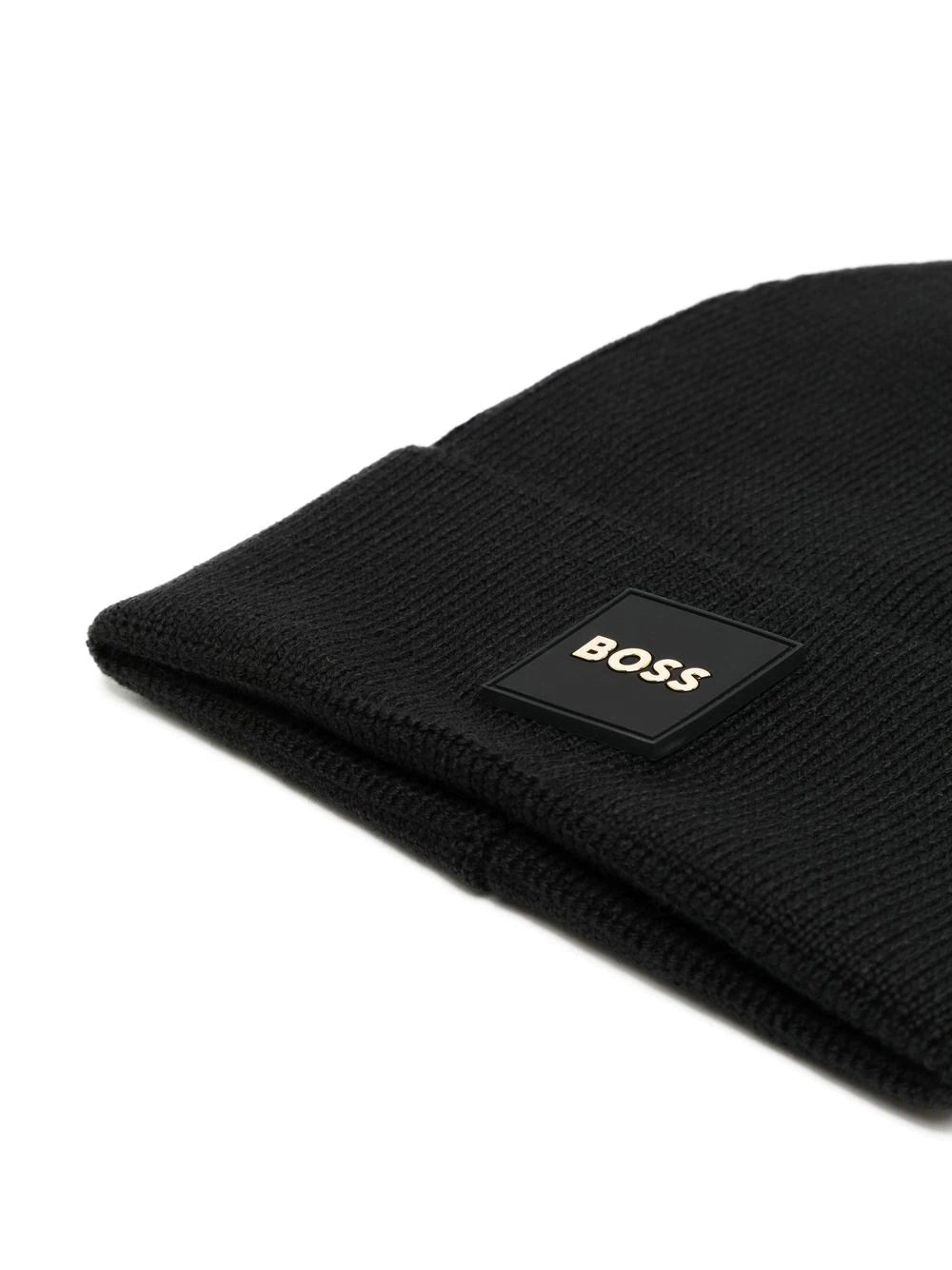 BOSS Beanie Hat Black - MAISONDEFASHION.COM