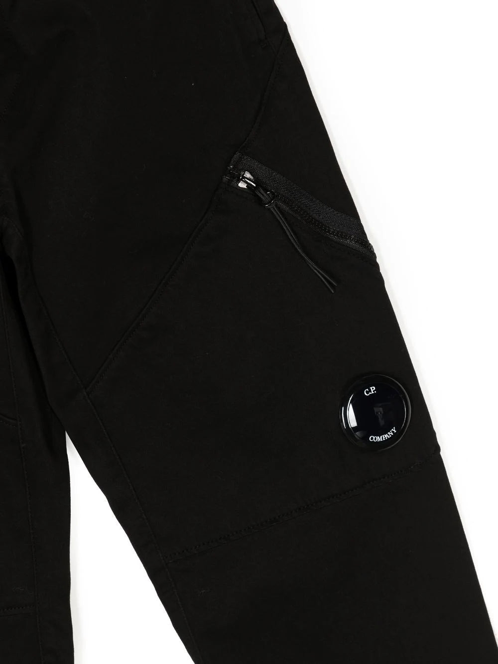 C.P COMPANY KIDS Logo-patch Detail Trousers Black - MAISONDEFASHION.COM