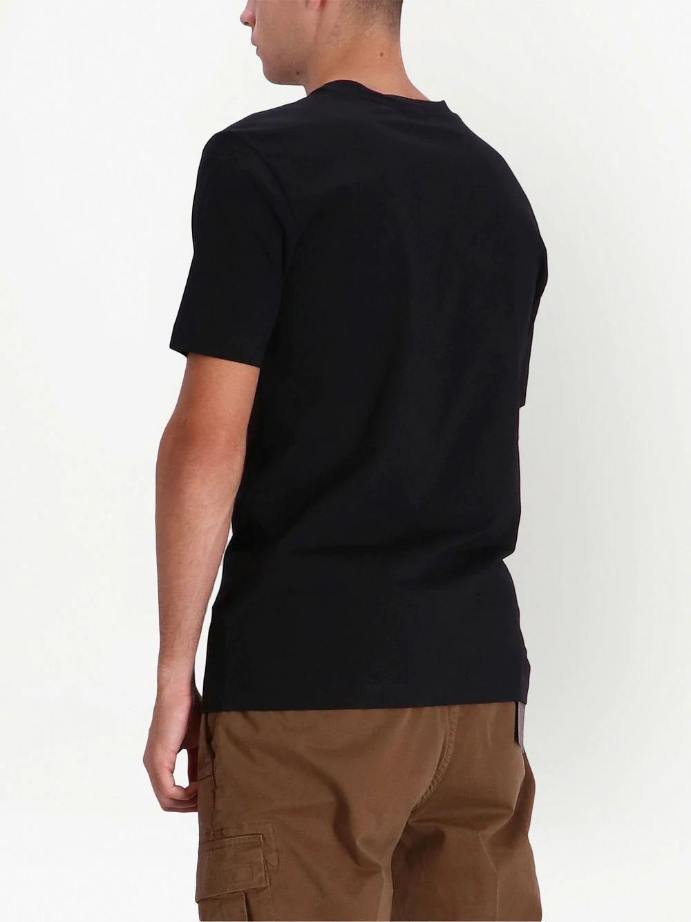 BOSS Logo-print Cotton T-shirt Black - MAISONDEFASHION.COM