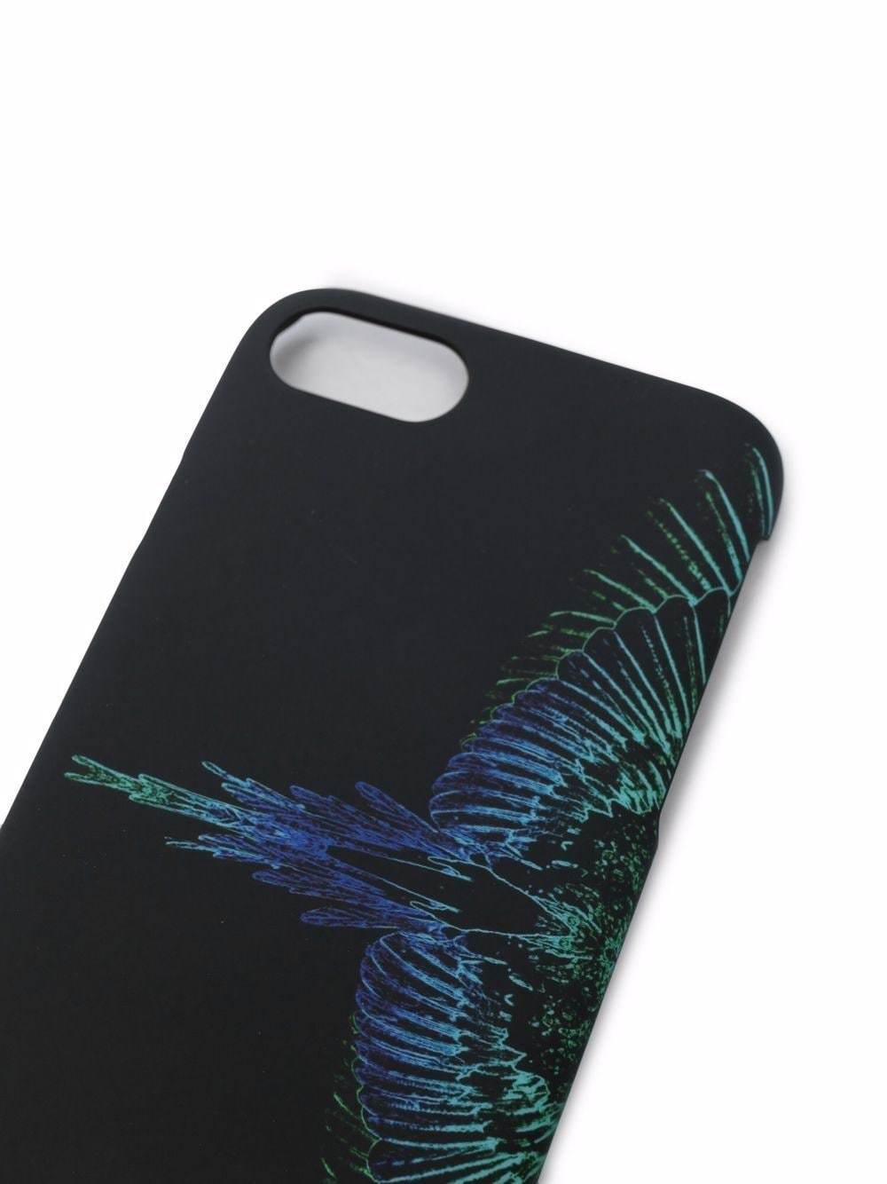 MARCELO BURLON Neon Blue Wings iPhone SE Case - MAISONDEFASHION.COM