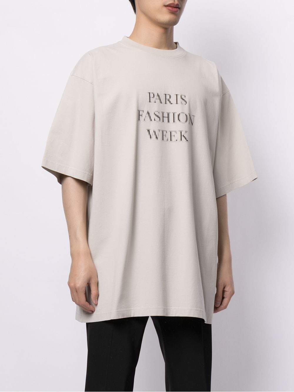 BALENCIAGA Paris Fashion Week Oversized T-Shirt Grey - MAISONDEFASHION.COM