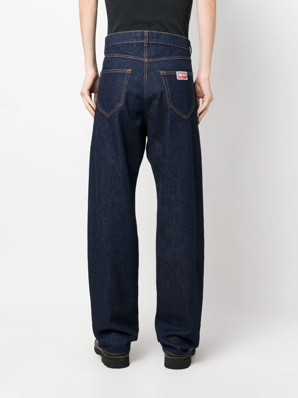 KENZO Denim Pants Rinse Jeans Blue Denim - MAISONDEFASHION.COM