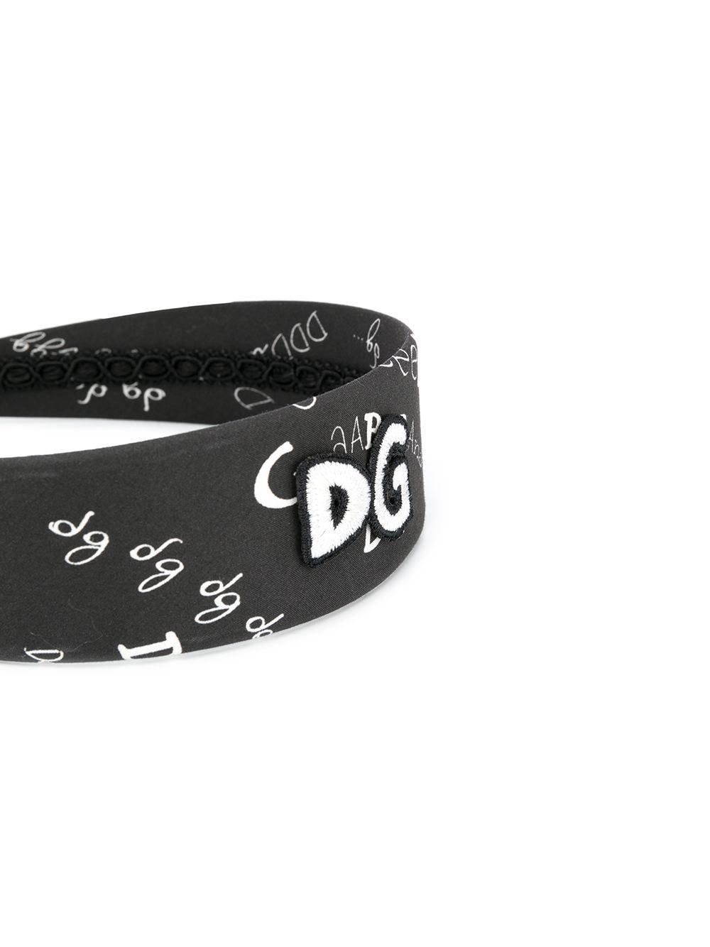 DOLCE & GABBANA KIDS Logo Print Headband Back - Maison De Fashion 