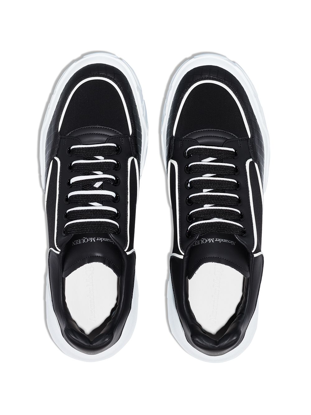 ALEXANDER MCQUEEN New Court Sneakers Black - MAISONDEFASHION.COM