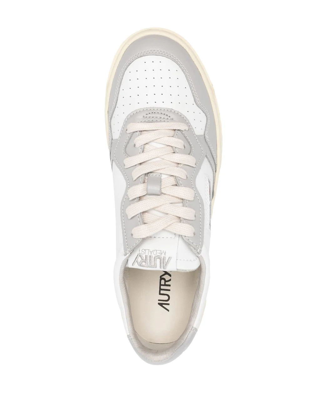 AUTRY Medalist Low Top Sneakers White/Grey - MAISONDEFASHION.COM