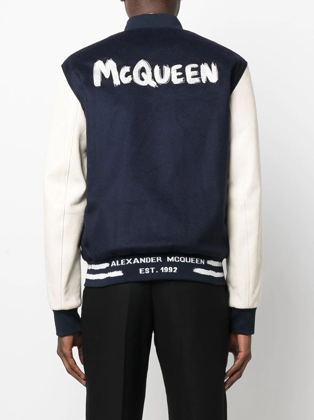 Alexander mcqueen varsity jacket hotsell