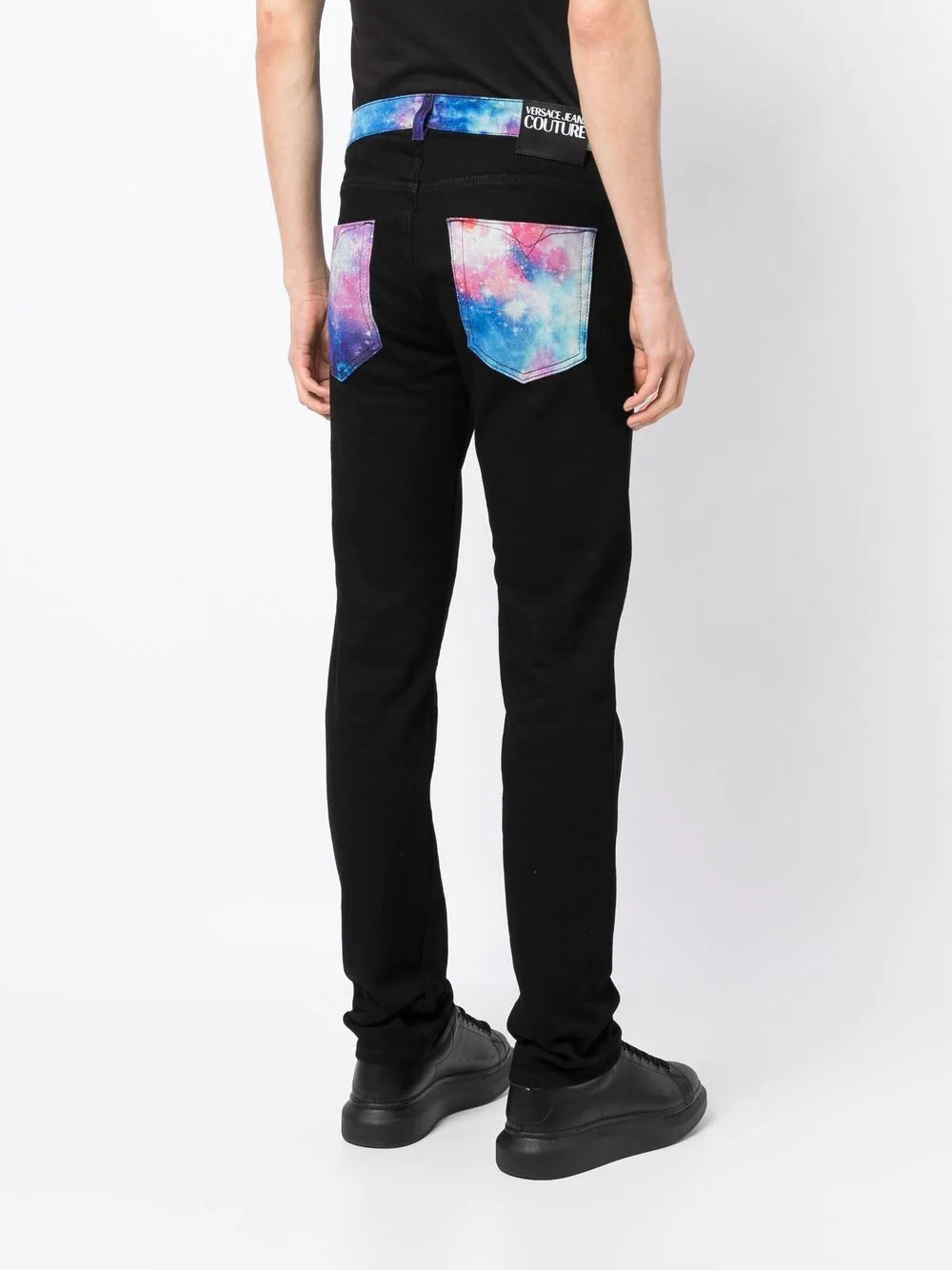 VERSACE Galaxy Logo Jeans Black - MAISONDEFASHION.COM