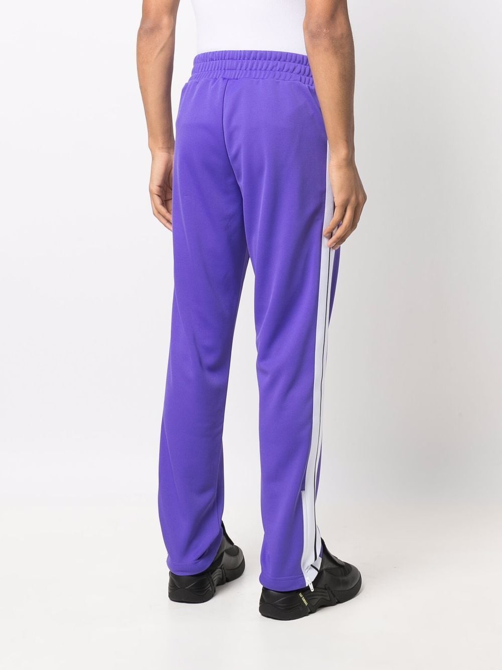 PALM ANGELS Classic Logo Track Pants Purple/White - MAISONDEFASHION.COM