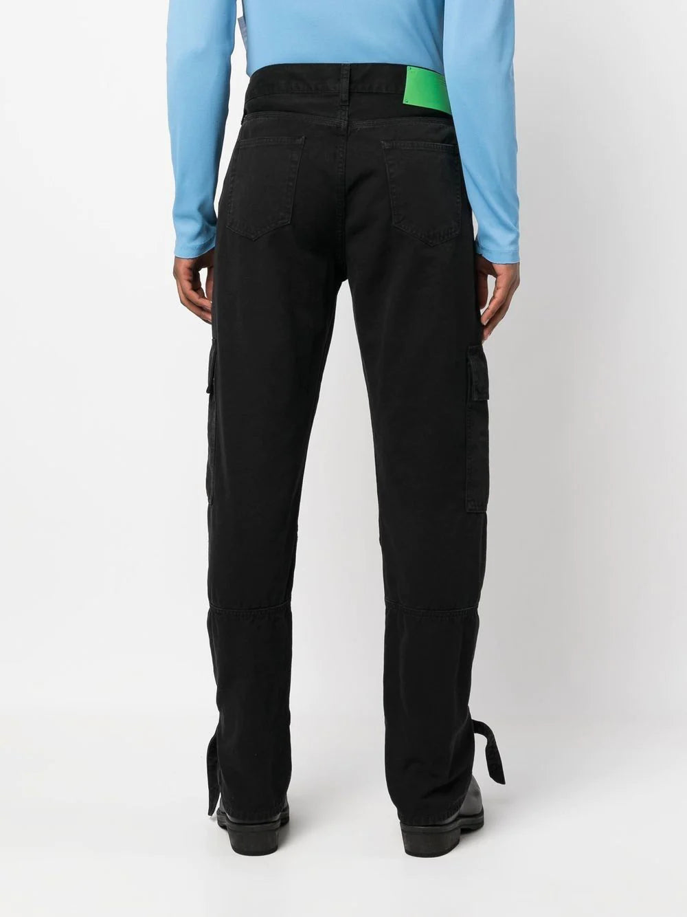 OFF-WHITE Wave Off Canvas Cargo Pants Black/Black - MAISONDEFASHION.COM