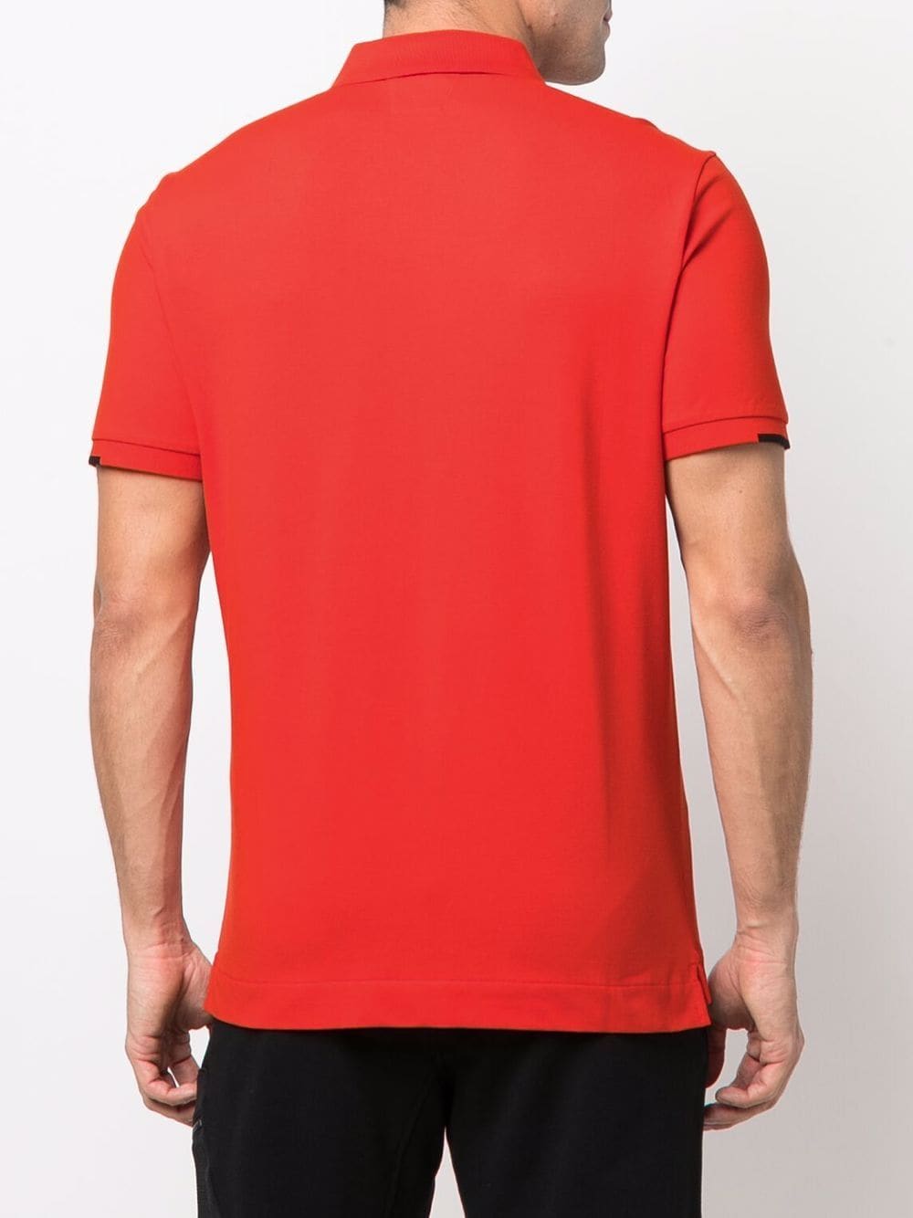 C.P. COMPANY Logo Patch Polo Shirt Red - MAISONDEFASHION.COM