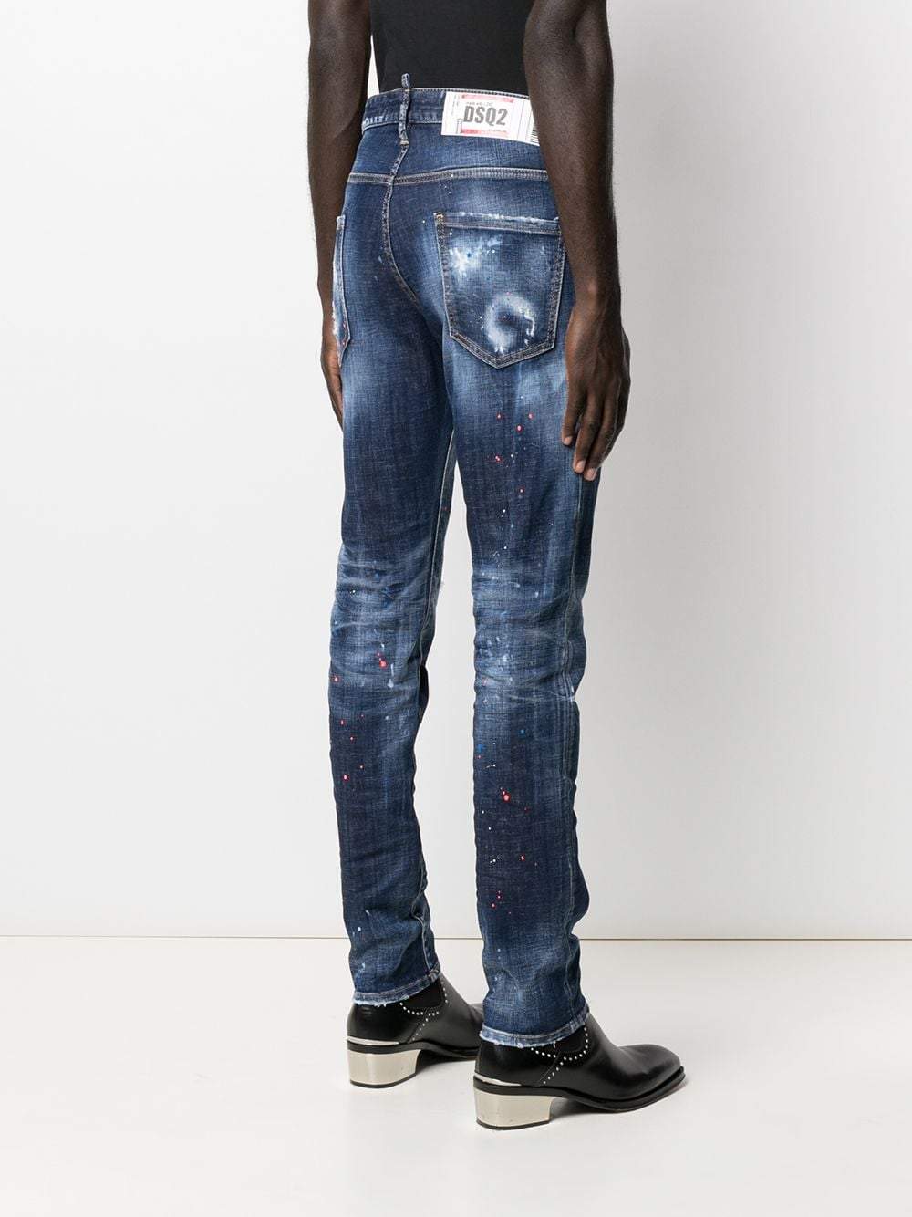 DSQUARED2 5 Pocket Skinny Logo Jeans - MAISONDEFASHION.COM