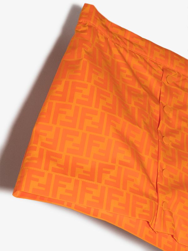 FENDI KIDS Mini Skirt Orange - MAISONDEFASHION.COM