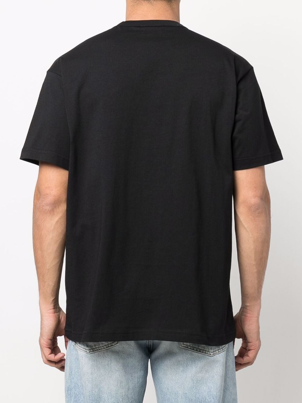 VERSACE Logo Print T-Shirt Black - MAISONDEFASHION.COM