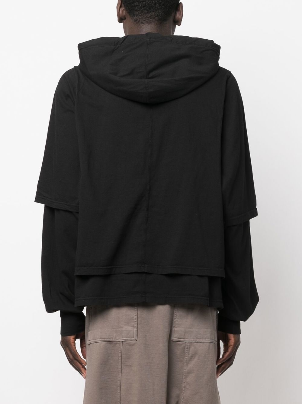 RICK OWENS DRKSHDW Logo Print Hustler Hoodie Black