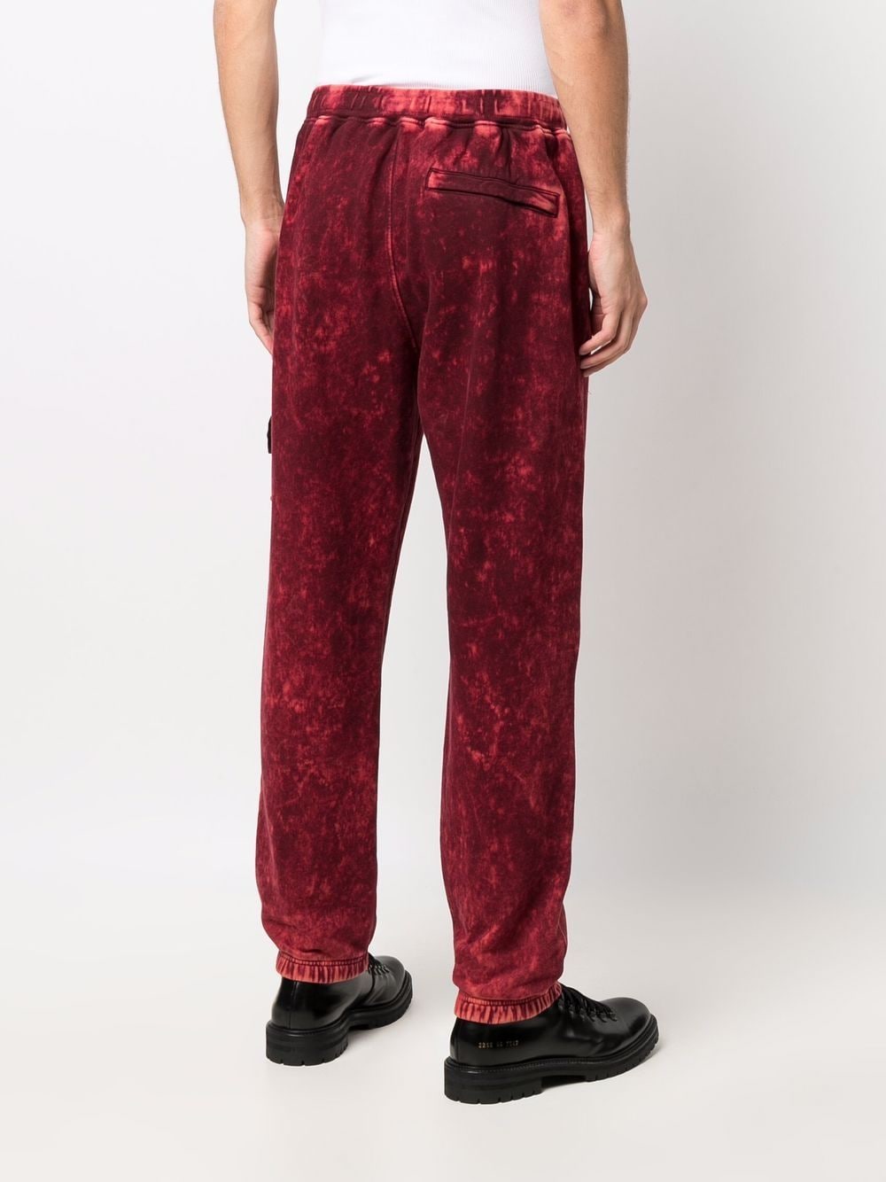 STONE ISLAND Logo Patch Sweatpants Red - MAISONDEFASHION.COM