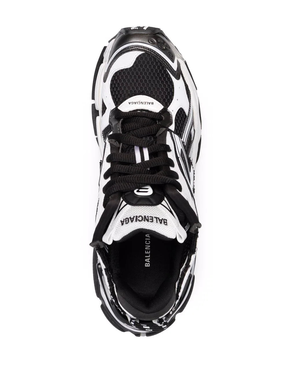 BALENCIAGA Runner Low-Top Sneakers Black/White - MAISONDEFASHION.COM