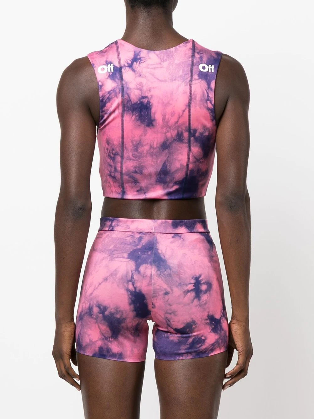 OFF-WHITE WOMEN Tie Dye Sports Bra Pink/Blue - MAISONDEFASHION.COM