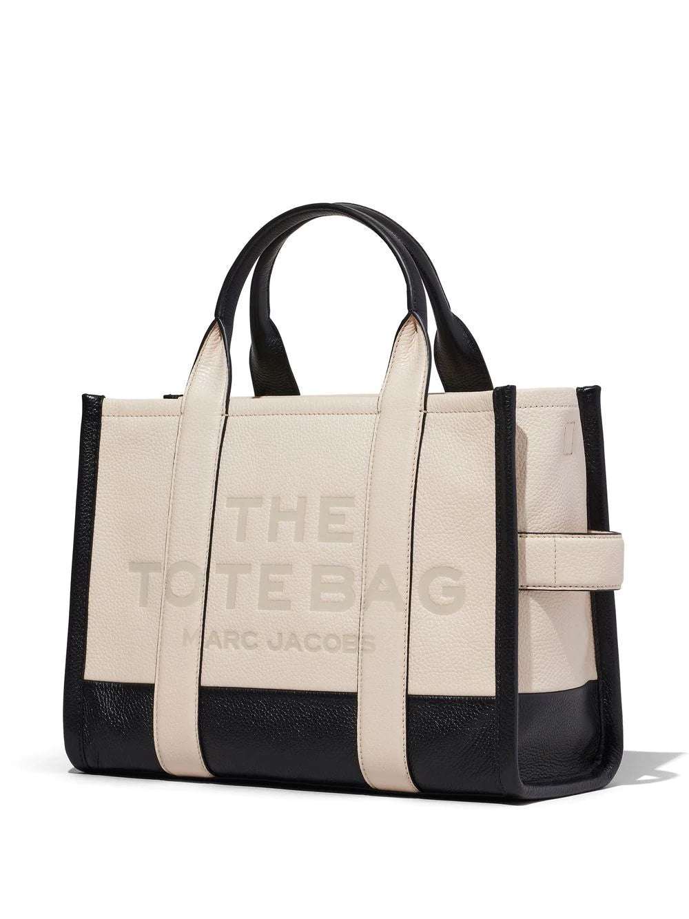 MARC JACOBS WOMEN The Medium Tote Ivory/Black - MAISONDEFASHION.COM