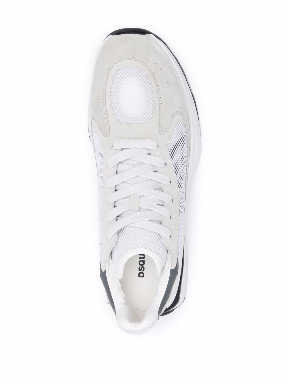 DSQUARED2 Slash Lace Up Sneakers White - MAISONDEFASHION.COM