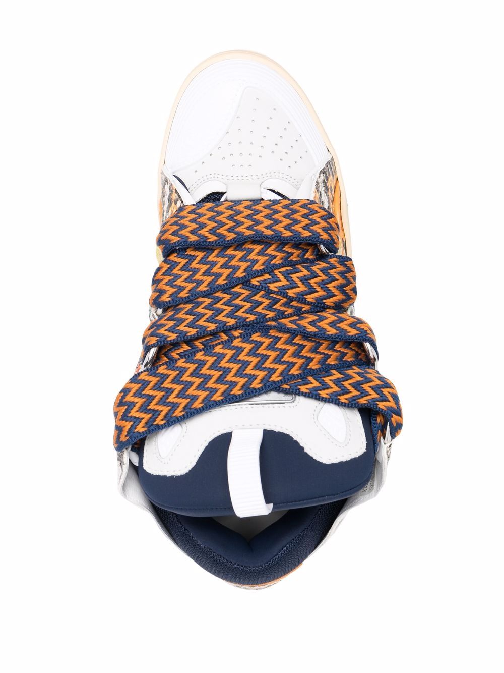 LANVIN Snakeskin Print Curb Sneakers –