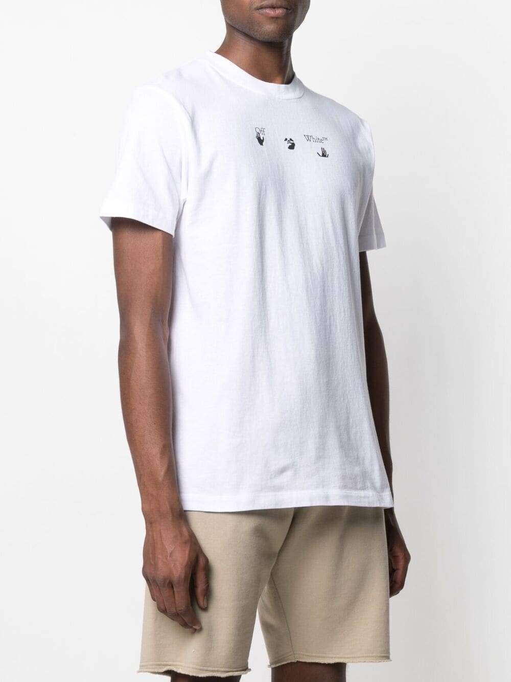 OFF-WHITE Red Marker Slim T-Shirt White - MAISONDEFASHION.COM