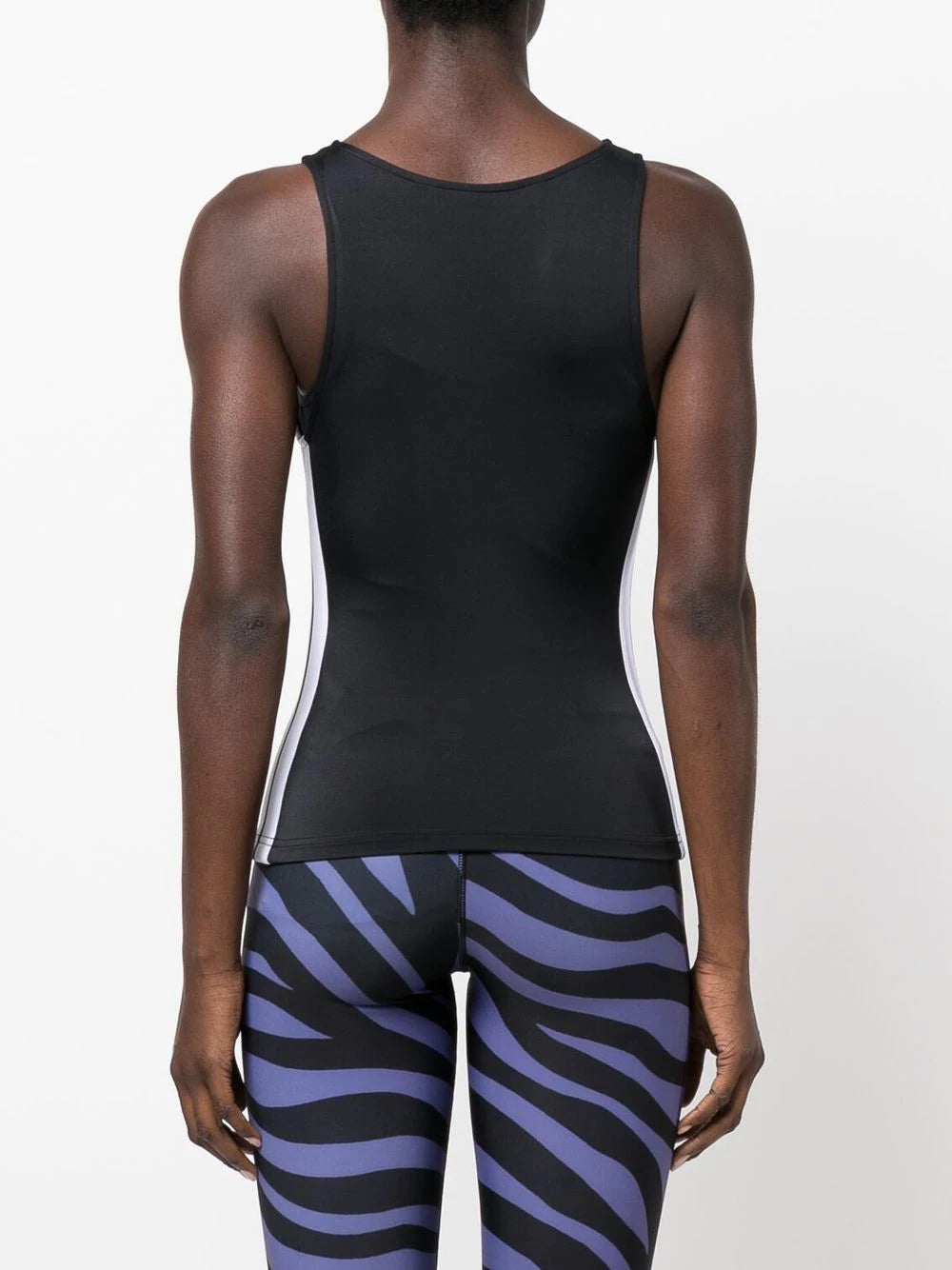 PALM ANGELS WOMEN Track Active Tanktop Black/White - MAISONDEFASHION.COM