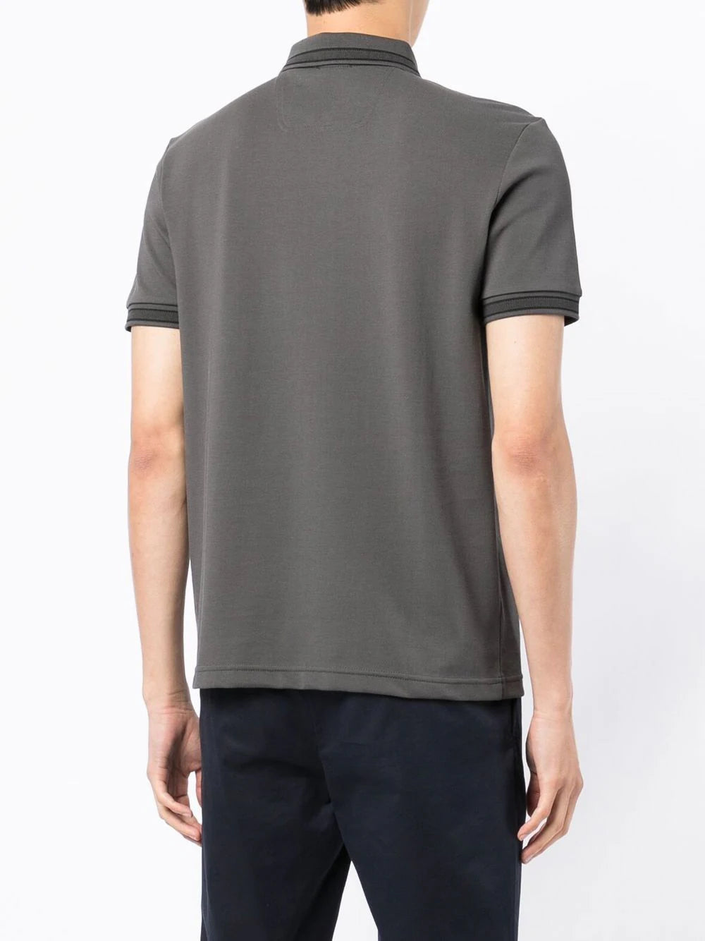 BOSS Embroidered-logo polo shirt Dark Grey - MAISONDEFASHION.COM
