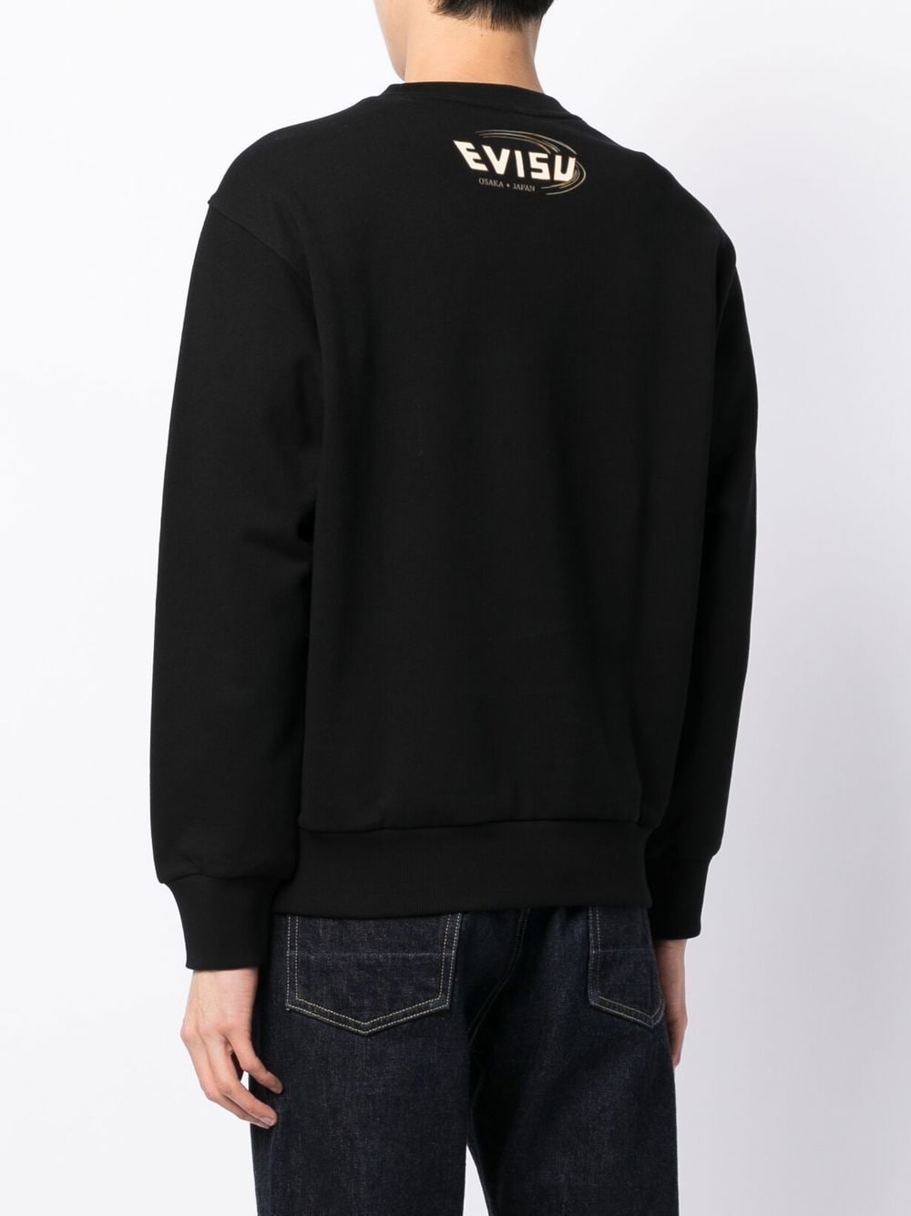 EVISU Rear logo-print sweatshirt Black - MAISONDEFASHION.COM