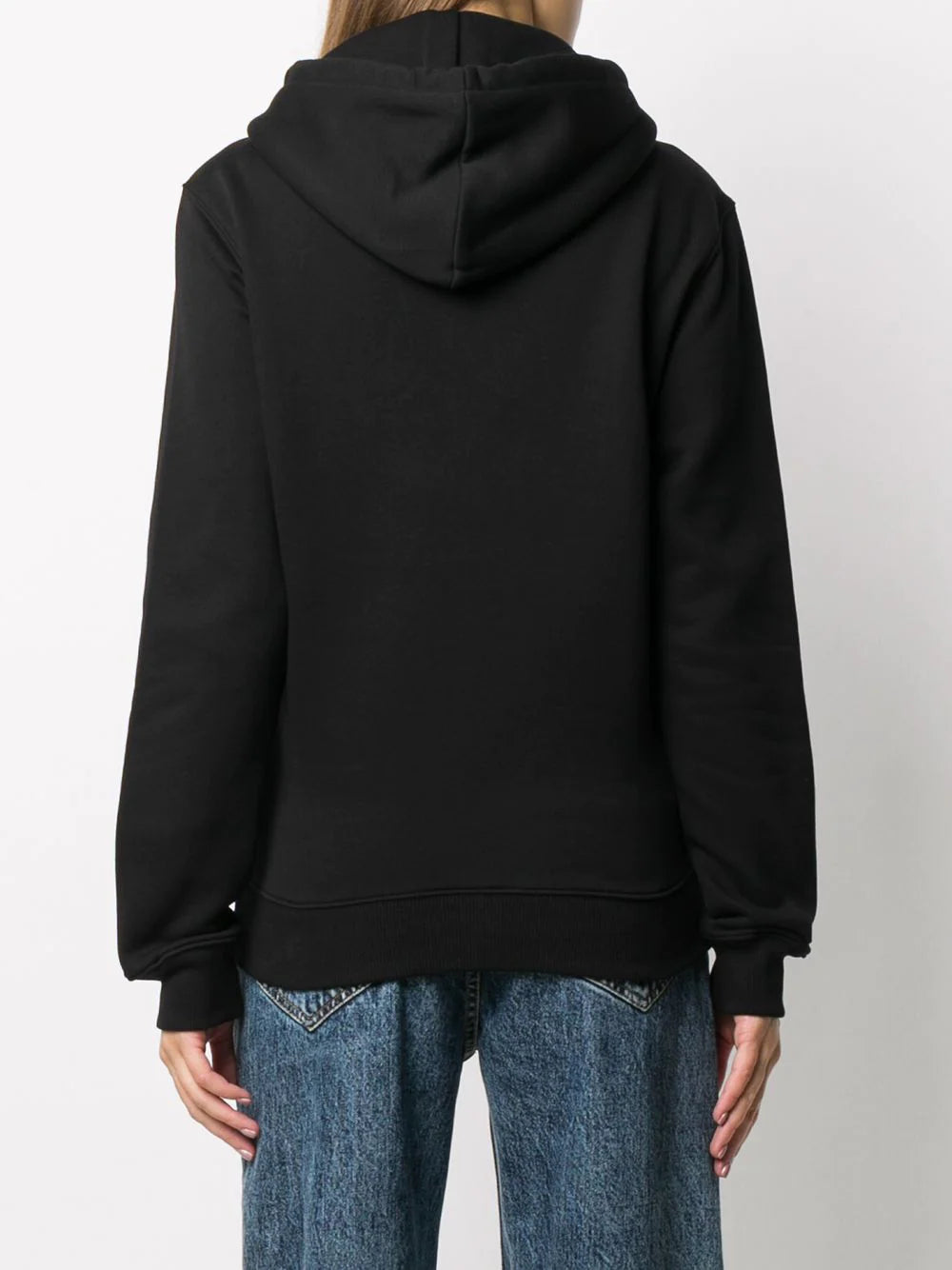 PACO RABANNE Logo Print Hoodie Black - MAISONDEFASHION.COM
