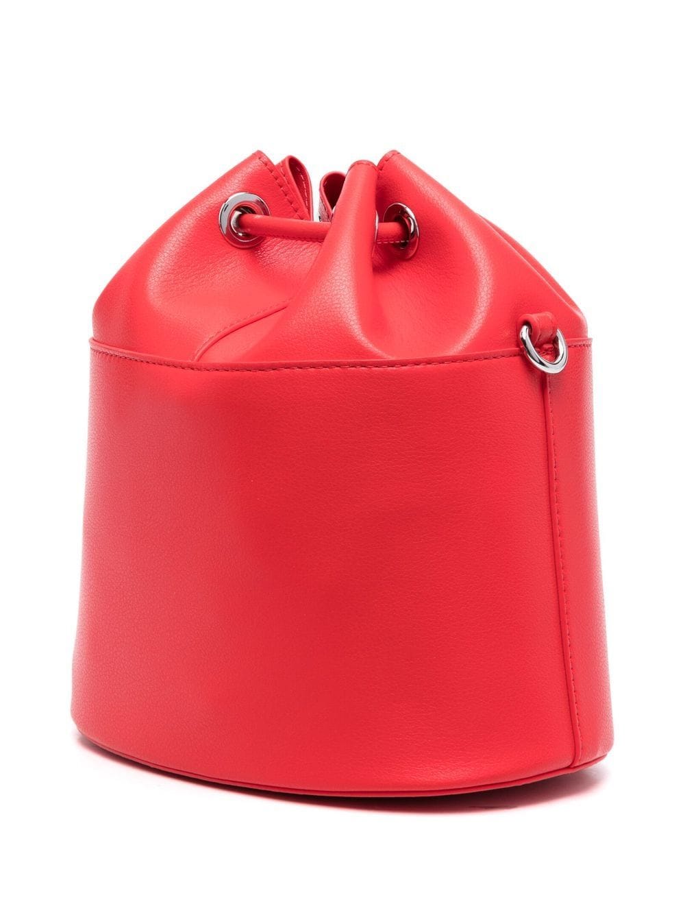 VERSACE JEANS COUTURE WOMEN Perforated-logo bucket bag Red - MAISONDEFASHION.COM