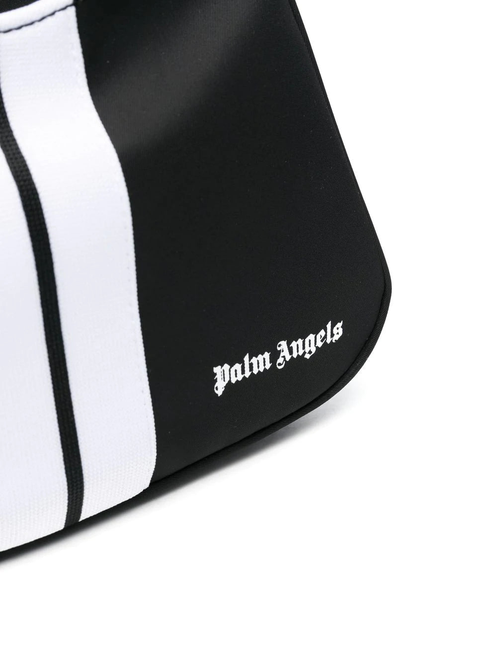 PALM ANGELS WOMEN Venice Track Hobo Bag Black/White - MAISONDEFASHION.COM