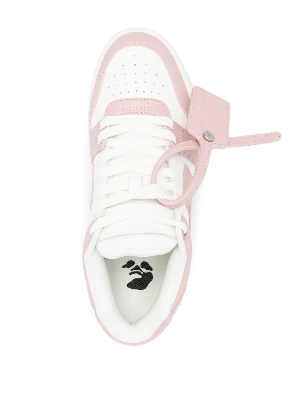 OFF WHITE WOMEN Out Of Office Calf Leather Sneakers White/Pink - MAISONDEFASHION.COM